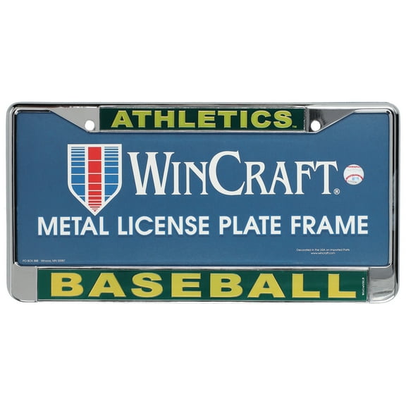 WinCraft Oakland Athletics Laser Inlaid Metal License Plate Frame