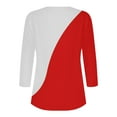thumbnail image 5 of LIZUOJUNF Blouse for Women V Neck 3/4 Length Sleeve Tops Beach Vacation Clothes Basic Tees, XL, 5 of 6