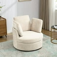 thumbnail image 2 of Lontai Swivel Accent Chair Armchair, Round Barrel Chairs with Hidden Storage for Living Room Bedroom,Beige, 2 of 8