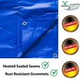 thumbnail image 5 of Moose Supply 10' x 20', 12 Mil PVC Vinyl Heavy Duty Waterproof Tarp Covers, Blue, 5 of 7