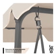 thumbnail image 4 of Columpio Banca Jardin Exteriores Hamaca con Toldo Mecedora beige Mediano, 4 of 6