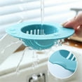 thumbnail image 3 of 9 PCS Silicone Drain Hair Catcher, Kitchen Sink Strainer - Bathroom Shower Sink Stopper Reusable Rubber Sink Strainer, 3 of 4