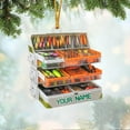 thumbnail image 5 of Custom Fishing Tackle Box Ornaments 2025 Fishing Ornaments for Christmas Tree Christmas Ornaments Fishing Fisherman Ornament Bass Fish Ornament Fishing Decorations Flat Ornaments (FTB14) - 3368, 5 of 7