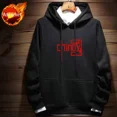 thumbnail image 3 of Sudadera con capucha para hombre, sudadera con capucha gráfica de manga negra, color blanco roto, oferta de bienvenida de anime, sudadera S, novedad de invierno y ropa masculina, 3 of 5