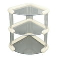 thumbnail image 2 of 3 Tier Corner Shelf, Multipurpose Simple Stylish Desktop Corner Stand, Large Capacity Corner Storage Organizer - Cosmetic Organizer Holder - Kitchen Counter Shelf for Bathroom, 2 of 7