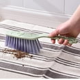 thumbnail image 5 of Handheld Dustpan and Brush Set | Compact Tabletop & Floor Cleaning Tool | Soft Bristle Brush with Rubber Lip Dustpan | Blue or Green Plastic | 13.58 Inch, 5 of 6