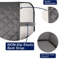 thumbnail image 3 of Reversible Quilted 4 Seater Sofa Cover, Water Resistant Furniture Protector, Washable Couch Cover with Non Slip Foam and Elastic Straps for Kids, Dogs, Pets (XX Large, Gray/Light Gray), 3 of 7