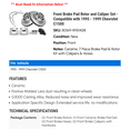 thumbnail image 2 of Front Brake Pad Rotor and Caliper Set - Compatible with 1995 - 1999 Chevy C1500 1996 1997 1998, 2 of 2