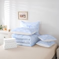 thumbnail image 6 of Erosebridal Princess Bowknot 7-Piece Bedding Comforter Set For Girls,Blue Modern Bow Tie Kids King Bedding Sets,Reversible, 6 of 7