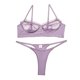 thumbnail image 1 of Conjunto de lencería de mujer ajustable de moda elegante color puro encaje malla sujetador y panty conjunto para boda noche, 1 of 5