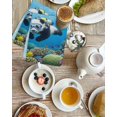 thumbnail image 4 of Funny Diving Panda Kitchen Dish Towels for Drying Dishes Set of 2, Ocean Sea Coastal Coral Fish Marine Life Waffle Weave Microfiber Hand Tea Bathroom Towels Quick Dry & Absorbent Towel 15.7x23.6, 4 of 7