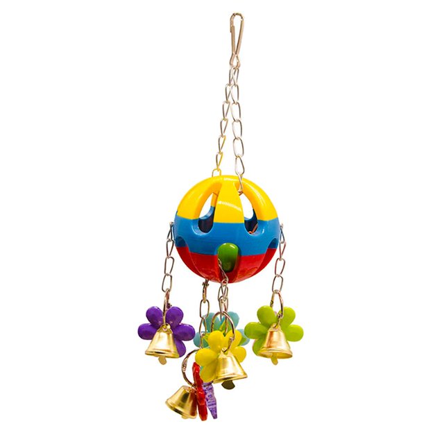Juguete de columpio de escalada con campanas para decoración de jaula de pinzón percha de pájaro - Tipo 3 Yinane Juguetes para loros con cascabel
