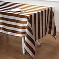thumbnail image 5 of BalsaCircle 60" x 102" Gold White Satin Stripes Rectangle Tablecloth Dining Linens, 5 of 7