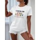 thumbnail image 1 of Women's Casual "I Love My Job For All The Reasons" Graphic Print Short Sleeve Crew Neck T-Shirt Graphic Tees Women Tops, 1 of 5