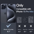 thumbnail image 2 of JETech Magnetic Case for iPhone 15 Pro Max 6.7-Inch Compatible with MagSafe Wireless Charging, Shockproof Phone Bumper Cover, Anti-Scratch Clear Back (Blue), 2 of 7