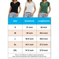 thumbnail image 2 of Deago Women's Summer Tops Casual V Neck T Shirts Pleated Short Sleeve Shirts Loose Fit Flowy (Black, M), 2 of 7