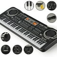 thumbnail image 2 of Teclado Piano 61 teclas teclado portátil Teclado multifuncional Piano música juguetes educativos regalos de navidad Sunnimix Teclado de piano digital de 61 teclas, 2 of 8
