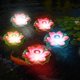 thumbnail image 2 of Linterna solar de loto para exteriores (roja), luces flotantes para piscina, luces LED solares RGB de flor de loto, lámpara flotante impermeable para estanque, jardín y piscina., 2 of 5