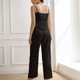 thumbnail image 3 of Gibobby Pijamas para mujer Pijamas de mujer Lencería Lencería de satén Sexy Camisón Slips Conjuntos de dormir Sexy Slips Ropa de dormir Conjuntos de camisón(Negro,CH), 3 of 5