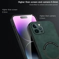 thumbnail image 5 of ELEHOLD For iPhone 12 Pro Max Luxury Leather Magnetic Shockproof Case Slim Drop Protection Cover, Lens & Screen Protection, Compatible with Magsafe, Skin-Friendly, Green, 5 of 9