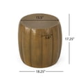 thumbnail image 3 of Noble House Perrotto Metal Mandala Pumpkin Side Tables, Set of 2, Brushed Antique Gold, 3 of 9