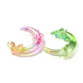 thumbnail image 2 of Transparent Acrylic Beads Iridescent Moon with Butterfly Satr Two Tone Mixed color 41.5x37.5x10.5mm Hole: 2mm, 2 of 3