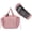 Pink, variant on Travoe Convertible 3-In-1 Tote Bag, Lightweight Water Repellent Nylon Work And Travel Handbag With 16 Storage Compartments