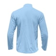 thumbnail image 5 of XUANTAOO Work Polo Shirts for Men Long Sleeve Corduroy Quarter Zip Tees Shirt Slim Fit Blue Mens Summer Fashion, 5 of 5
