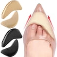 thumbnail image 2 of 4 Paires d'Inserts pour Chaussures Trop Grandes, Inserts en Mousse pour Orteils, Inserts de Talon pour Femmes, Coussinets de Talon Réutilisables (Couleur : Noir), 2 of 5