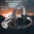 thumbnail image 4 of Linterna LED Recargable USB para Exteriores con Sensor de Encendido Automático, 3 Modos de Luz y Haz de Ángulo Amplio - Lámpara de Cabeza Resistente Compatible para Camping, Senderismo,, 4 of 12