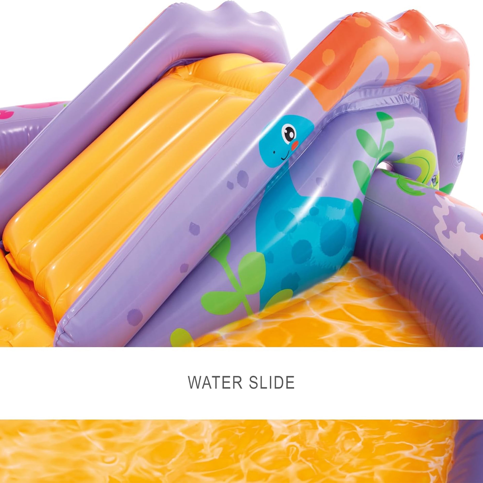 INTEX Dino Park Inflatable Kiddie Pool, Kids Play Center w/ Sprayer, Slide, & Splash Pad