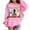 Pink, variant on CYRBOKO Girls Fleece Sweatshirts, Pumpkin Printed Long Sleeve Hooded Holiday Halloween Tops Dark Gray Size 10-12 T