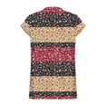 thumbnail image 5 of T-Shirt for Women V Neck Short Sleeve Fashion Graphic Print Abstract Art Style Loose Fit Breathable Summer Tops Casual Streetwear Apparel, 5 of 6