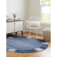 thumbnail image 5 of Unique Loom Del Mar Collection Area Rug - Sarah (6' 1" Round Light Blue/Blue), 5 of 11