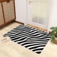 thumbnail image 4 of Zebra Print Rugs for Living Room - 6x8 Rug - Zebra Print Rug - Black and White Animal Print Area Rug - Trippy Printed Rugs - Zebra Stripe Carpet, 4 of 7