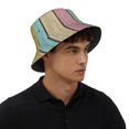 thumbnail image 6 of Bucket Hat for Men Women, Pastel Wood Planks Breathable Sun Hat Summer Beach Hats, Fun Womens Mens Bucket Hat for Travel Outdoor Vacation Fishing Hiking Sports, 6 of 6