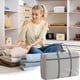 thumbnail image 1 of Bolsa de almacenamiento para colchas, organizador de ropa para mudanzas, gran capacidad, estilo maleta tejida, para el hogar y viajes, solución de embalaje para viajes, bolsa de almacenamiento de tel, 1 of 9