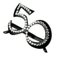 thumbnail image 3 of 2x 30 degree 40 degree 50 degree 60 degree brillo Diamante Fiestas de cumpleaños Novedad plástico Gafas Accesorios Yinane Anteojos de fiesta de cumpleaños, 3 of 8