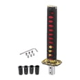 thumbnail image 1 of Kit de pomo de cambio de marchas Unique Bargains, 25 cm con 4 adaptadores para vehículos automáticos y manuales, negro y rojo de hierro, 1 of 7