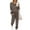 Brown, variant on Sweatsuits Womens Loungewear Set Tracksuit Long Sleeve Pajamas Set with Pockets 2 Piece Outfits Lounge Sets