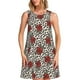 thumbnail image 1 of Fotbe Leopard Print Rose Vestido de Verano sin Mangas para Mujer – Vestido Midi Línea A, Estilo Camiseta Floral, Vestido Playero Casual y Fluido, 1 of 7