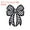 Black, variant on Uxcell Iron on Patches, Checkered Bow Knot Patches Embroidered Patches Decorative Applique Light Pink