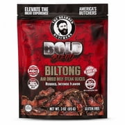 Bearded Butchers Bold Blend Biltong, 3 oz – Air-Dried Beef Snack, High Protein, Zero Sugar, Gluten-Free, 39g of Protein per Pack