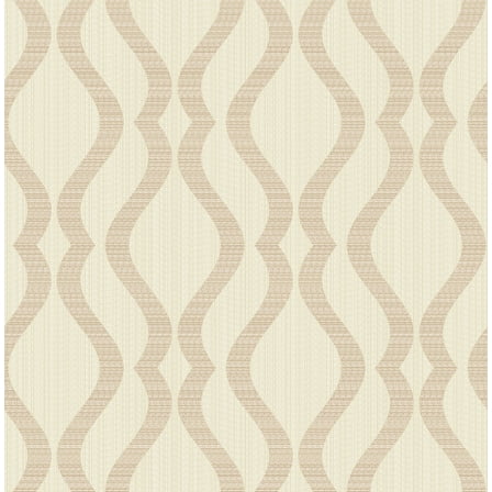 Advantage Yves Rose Gold Ogee Unpasted Non Woven Wallpaper, 20.5-in by 33-ft, 56.4 sq. ft.