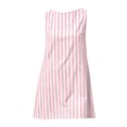 thumbnail image 5 of Lenpel Womens Summer Dresses Striped Lounge Boat Neck Sleeveless Mini Sundresses Casual Comfy a Line Beach Outfits, 5 of 5