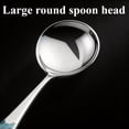 thumbnail image 1 of Stainless Steel Dessert Spoon with Large Rounded Bowl, Mirror Polished Hexagonal Handle, Comfortable for Soup, Cereal, or Ice Cream, 1 of 6
