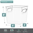 thumbnail image 6 of Sorbus 4 Pack Small Clear Plastic Storage Bins, Clear Organizer Bins with Handle for Kitchen, Pantry, Cabinet, Refrigerator, Craft, Toys, Clothes, Closet, Under Sink, Bathroom Organizers and Storage, 6 of 6