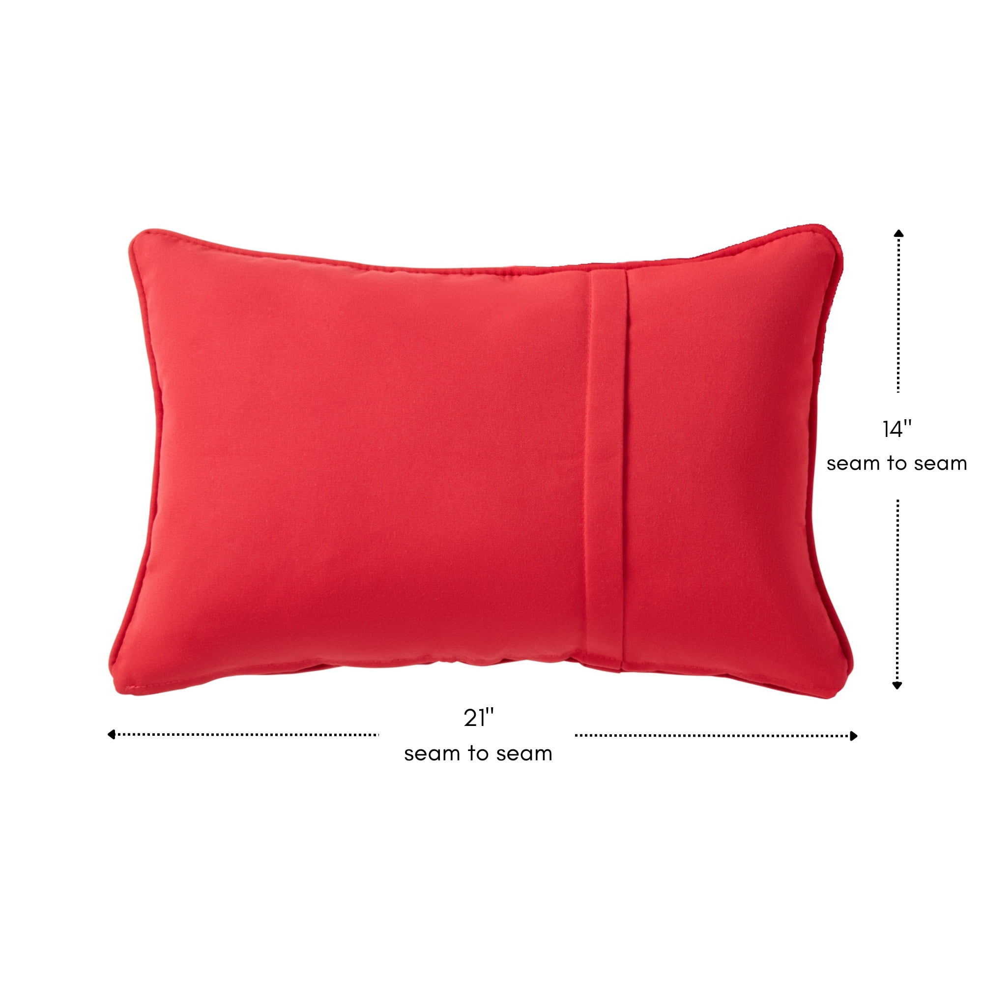Sunbrella 21 x 14 in. Rectangle Outdoor Throw Pillow (2-Pack) - Canvas Jockey Red
