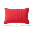 thumbnail image 6 of Sunbrella 21 x 14 in. Rectangle Outdoor Throw Pillow (2-Pack) - Canvas Jockey Red, 6 of 6