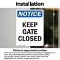 thumbnail image 3 of (2 Pack) Keep Gate Closed OSHA Notice Sign 18 Inch X 24 Inch Vinyl Label Decal Sticker Weather Resistant, UV Protected for Workplace, Business, and Construction Site, Made in the USA, 3 of 7